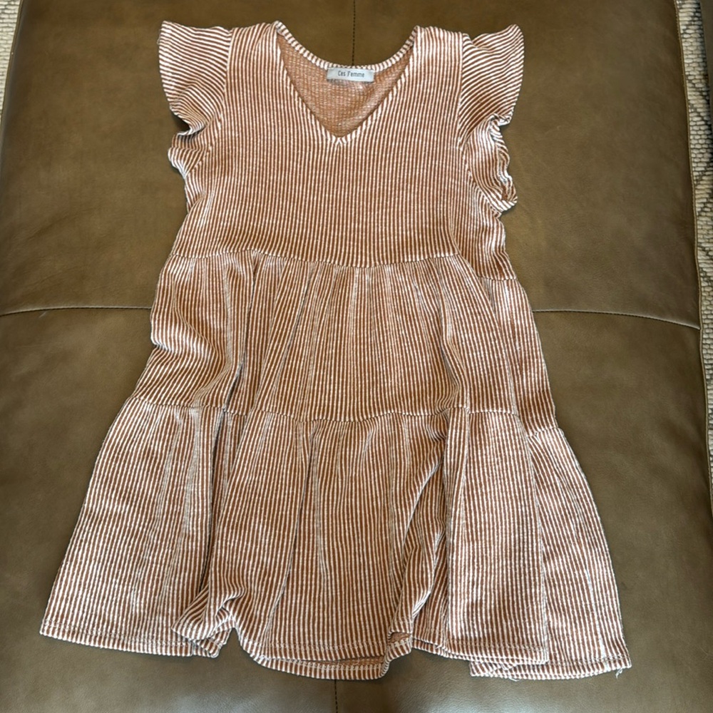 Girls Flowy Striped Dress